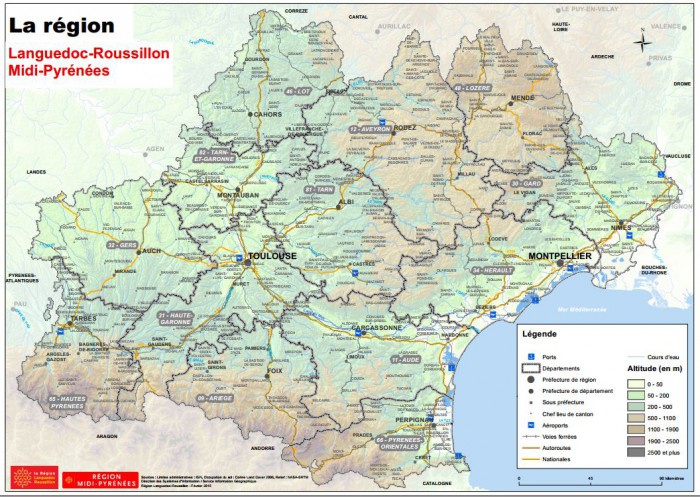 Région Languedoc-Roussillon et Midi-Pyrénées